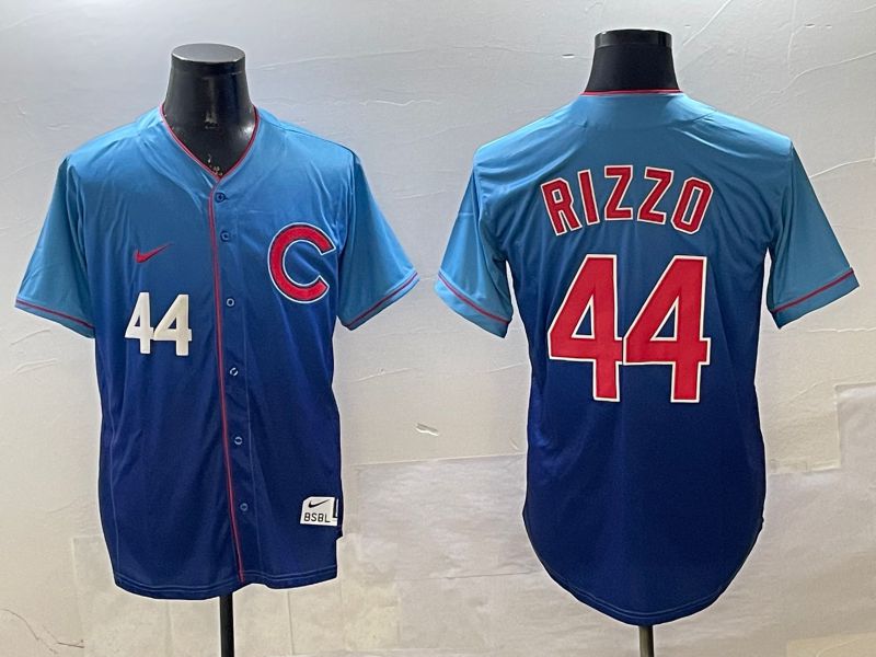 Men Chicago Cubs #44 Rizzo Blue Fashion Game 2025 Nike MLB Jersey style 4->chicago cubs->MLB Jersey